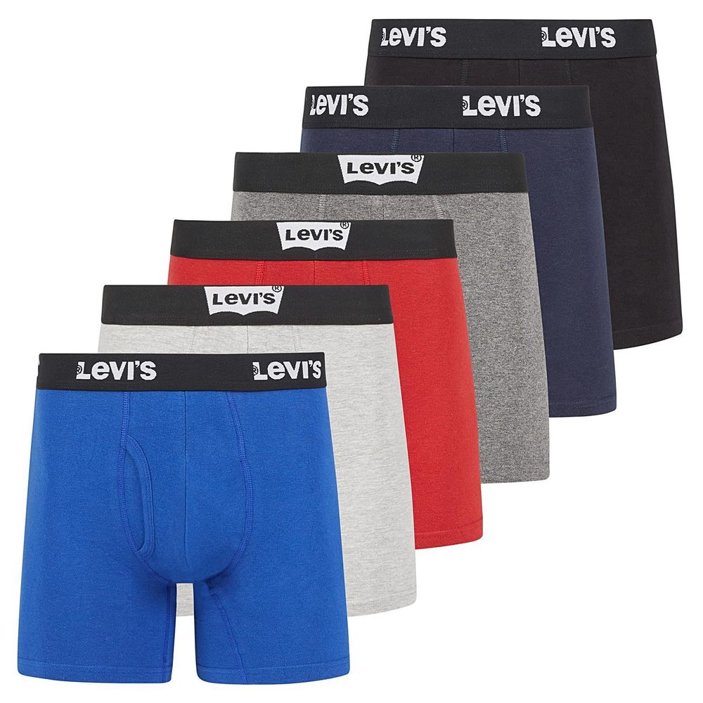 NEW Levi's Mens Boxer Briefs Mens Underwear 6 Pack Breathable Cotton Boxers for
